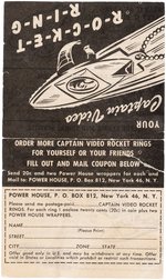 RARE & COMPLETE CAPTAIN VIDEO ROCKET RING 1952 BOXED PREMIUM (OVERSTREET COLLECTION).