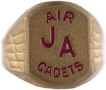 1930s RARE JIMMIE ALLEN AIR CADETS CANADIAN ISSUED BRASS PREMIUM RING (OVERSTREET COLLECTION).