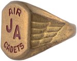 1930s RARE JIMMIE ALLEN AIR CADETS CANADIAN ISSUED BRASS PREMIUM RING (OVERSTREET COLLECTION).