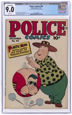 POLICE COMICS #49 DECEMBER 1945 CGC CONSERVED 9.0 VF/NM.