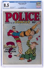 POLICE COMICS #50 JANUARY 1946 CGC 8.5 VF+.