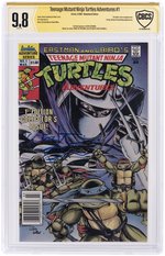 TEENAGE MUTANT NINJA TURTLES ADVENTURES #1 MARCH 1989 CBCS SIGNATURE 9.8 NM/MINT (NEWSSTAND EDITION).