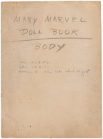 "MARY MARVEL IN PAPER DOLLS" UNPUBLISHED 1940s BOOK PROOF SHEETS & MOCK-UP.