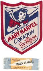 MARY MARVEL 1940s CLOTHING TAG PAIR & ORDER FORM.