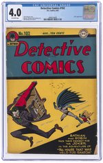 DETECTIVE COMICS #102 AUGUST 1945 CGC 4.0 VG.