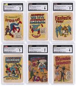 1967 TOPPS KRAZY LITTLE COMICS TEST SET CGC GRADED (MARVEL & DC PARODIES).