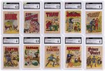 1967 TOPPS KRAZY LITTLE COMICS TEST SET CGC GRADED (MARVEL & DC PARODIES).