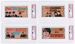 1964 TOPPS BEATLES PLAKS COMPLETE CARD SET PSA GRADED.