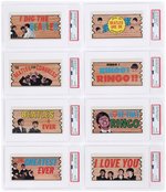 1964 TOPPS BEATLES PLAKS COMPLETE CARD SET PSA GRADED.