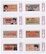 1964 TOPPS BEATLES PLAKS COMPLETE CARD SET PSA GRADED.