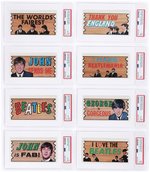 1964 TOPPS BEATLES PLAKS COMPLETE CARD SET PSA GRADED.