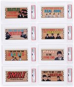 1964 TOPPS BEATLES PLAKS COMPLETE CARD SET PSA GRADED.