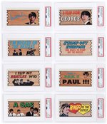 1964 TOPPS BEATLES PLAKS COMPLETE CARD SET PSA GRADED.