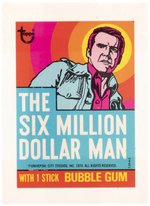 1974 TOPPS SIX MILLION DOLLAR MAN COMPLETE TEST CARD SET CGC GRADED PLUS WRAPPER.