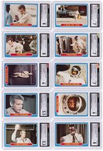 1974 TOPPS SIX MILLION DOLLAR MAN COMPLETE TEST CARD SET CGC GRADED PLUS WRAPPER.