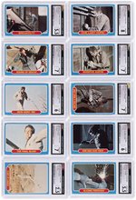 1974 TOPPS SIX MILLION DOLLAR MAN COMPLETE TEST CARD SET CGC GRADED PLUS WRAPPER.