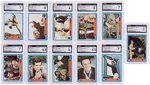 1974 TOPPS SIX MILLION DOLLAR MAN COMPLETE TEST CARD SET CGC GRADED PLUS WRAPPER.