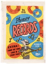 1967 TOPPS PHONEY RECORDS TEST CARD/STICKER LOT OF 20 ALL CGC GRADED PLUS WRAPPER.