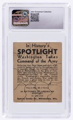 1940 SPERRY CANDY CO. IN HISTORY'S SPOTLIGHT (TITLE AT TOP VARIETY) NEAR CARD SET CGC GRADED.