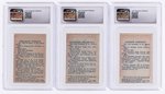 1937 JIG SAW NOUGAT PRESIDENTS NEAR CARD SET CGC GRADED PLUS WRAPPER.