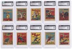 1934 GOUDEY BIG THRILL CHEWING GUM BOOKLETS COMPLETE SET WITH BUCK ROGERS CGC GRADED.