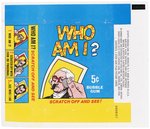 1967 TOPPS WHO AM I?  COMPLETE CARD SET CGC GRADED WITH BABE RUTH & MICKEY MANTLE PLUS WRAPPER.