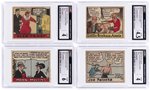 1935 CARTOON COMICS COMPLETE STRIP CARD SET WITH DICK TRACY & OTHERS CGC GRADED.