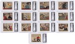 1935 CARTOON COMICS COMPLETE STRIP CARD SET WITH DICK TRACY & OTHERS CGC GRADED.