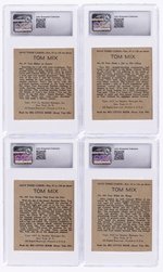 1939 WHITMAN PUBLISHING BIG LITTLE BOOK TOM MIX STRIP CARD LOT OF 14 CGC GRADED.