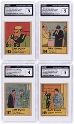 1939 WHITMAN PUBLISHING BIG LITTLE BOOK DAN DUNN STRIP CARD LOT OF 24 CGC GRADED.