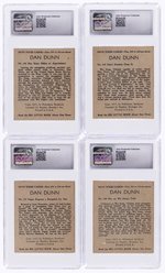 1939 WHITMAN PUBLISHING BIG LITTLE BOOK DAN DUNN STRIP CARD LOT OF 24 CGC GRADED.