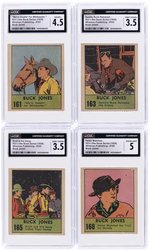 1939 WHITMAN PUBLISHING BIG LITTLE BOOK BUCK JONES STRIP CARD LOT OF 20 CGC GRADED.