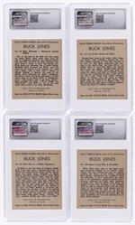 1939 WHITMAN PUBLISHING BIG LITTLE BOOK BUCK JONES STRIP CARD LOT OF 20 CGC GRADED.