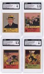 1939 WHITMAN PUBLISHING BIG LITTLE BOOK DICK TRACY STRIP CARD LOT OF 27 CGC GRADED.