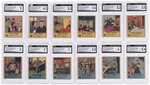 1939 WHITMAN PUBLISHING BIG LITTLE BOOK DICK TRACY STRIP CARD LOT OF 27 CGC GRADED.