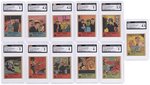 1939 WHITMAN PUBLISHING BIG LITTLE BOOK DICK TRACY STRIP CARD LOT OF 27 CGC GRADED.