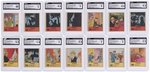 1939 WHITMAN PUBLISHING BIG LITTLE BOOK G-MAN STRIP CARD COMPLETE SUBSET OF 32 CGC GRADED.