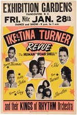 "IKE & TINA TURNER REVUE" 1966 CONCERT POSTER.