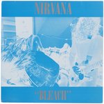 NIRVANA BLEACH LP 1989 BLUE COVER & VINYL ORIGINAL AUSTRALIAN WATERFRONT RECORDS.