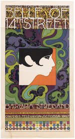 BARBRA STREISAND BELLE OF 14TH STREET CBS TELEVISION 1967 CONCERT POSTER.