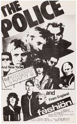 THE POLICE & THE CRAMPS NEW JERSEY 1984 CONCERT POSTER.