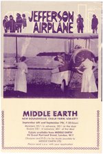 THE DOORS & JEFFERSON AIRPLANE DOUBLE-SIDED MIDDLE EARTH 1968 CONCERT HANDBILL.