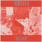 NIRVANA BLEACH LP 1989 RED COVER & VINYL ORIGINAL AUSTRALIAN WATERFRONT RECORDS.