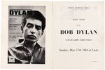 BOB DYLAN ROYAL FESTIVAL HALL FIRST PUBLIC LONDON, ENGLAND 1964 CONCERT PROGRAM.