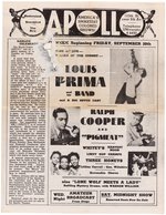 BILLIE HOLIDAY APOLLO THEATER HARLEM, NEW YORK 1946 CONCERT HANDBILL.