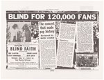 BLIND FAITH TEXAS 1968 CONCERT HANDBILL WRITE UP.