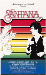 SANTANA COLUMBIA, MARYLAND 1980 CONCERT POSTER.