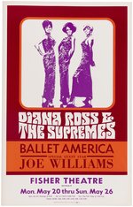 DIANA ROSS & THE SUPREMES DETROIT, MICHIGAN 1968 CONCERT POSTER.