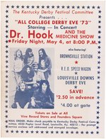 DR. HOOK AND THE MEDICINE SHOW & REO SPEEDWAGON KENTUCKY DERBY DOWNS 1973 CONCERT POSTER.