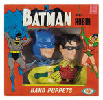 “BATMAN AND ROBIN HAND PUPPETS” BOXED SET BY IDEAL.